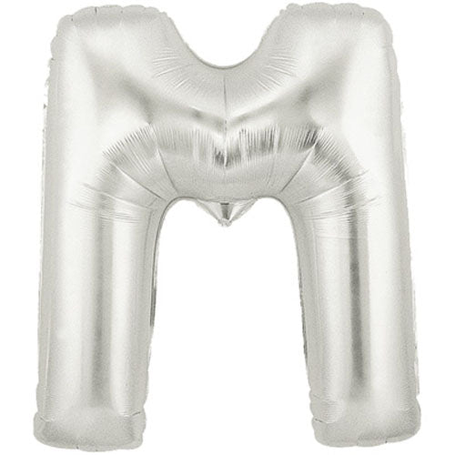 Buchstaben M Silber Folienballon - 101cm 40''