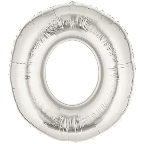 Buchstaben O Silber Folienballon - 101cm 40''
