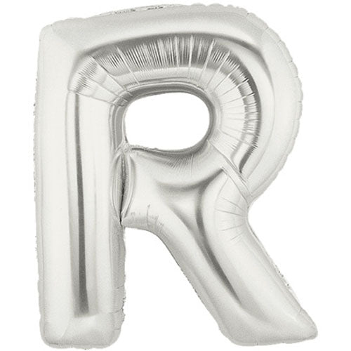 Buchstaben R Silber Folienballon - 101cm 40''