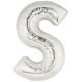 Buchstaben S Silber Folienballon - 101cm 40''