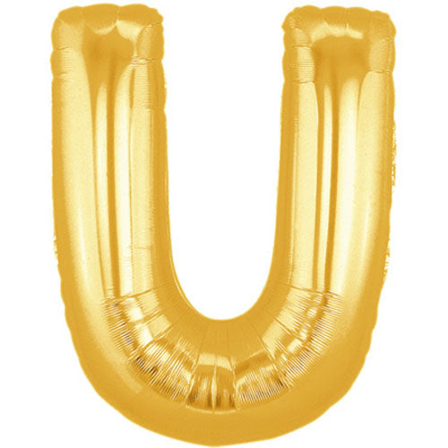 Buchstaben U Gold Folienballon - 101cm 40''