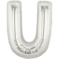 Buchstaben U Silber Folienballon - 101cm 40''