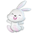 Bunny weißer Hase Folienballon 61 x 112 cm