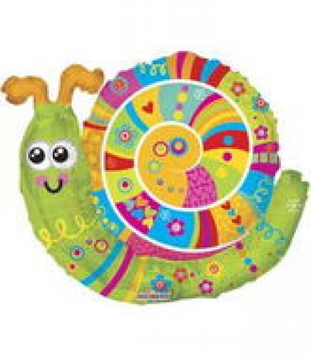 Bunte Schnecke Folienballon 71cm 28"