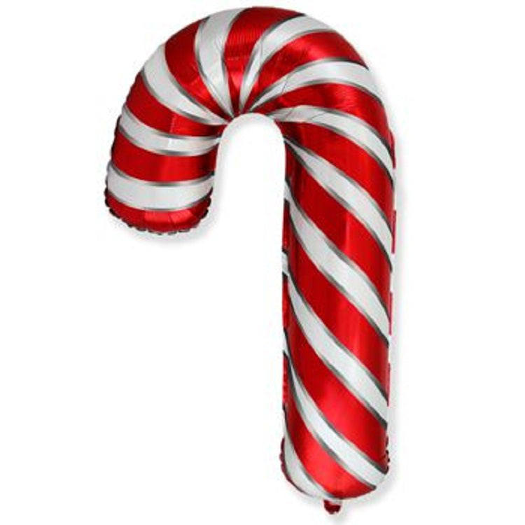 Candy Cane Zuckerstange rot weiß Folienballon 93 x 63cm