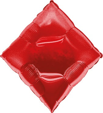 Casino Diamond Red Folienballon - 76cm
