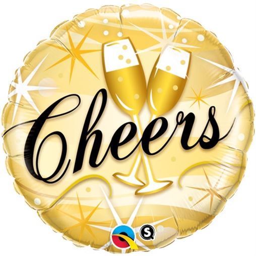 Cheers Sektgläser Folienballon - 46cm