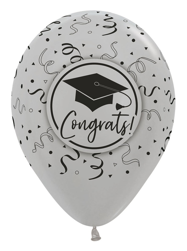 Congrats Graduation Assortment 30cm 12" Latex Luftballons Sempertex