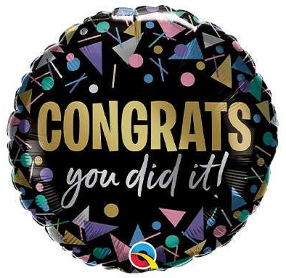 Congrats You Did It Metallic Folienballon 46cm 18 Inch