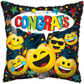 Congrats Graduation Smile Folienballon 45cm