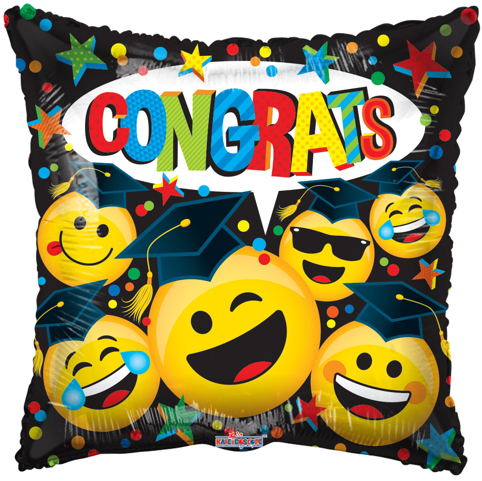 Congrats Graduation Smile Folienballon 45cm
