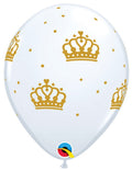 Crowns White 27,5cm 11" Latex Luftballons Qualatex