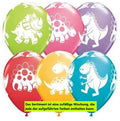 Cute and Cuddly Dinosaurs Sortiment  27,5cm 11" Latex Luftballons Qualatex