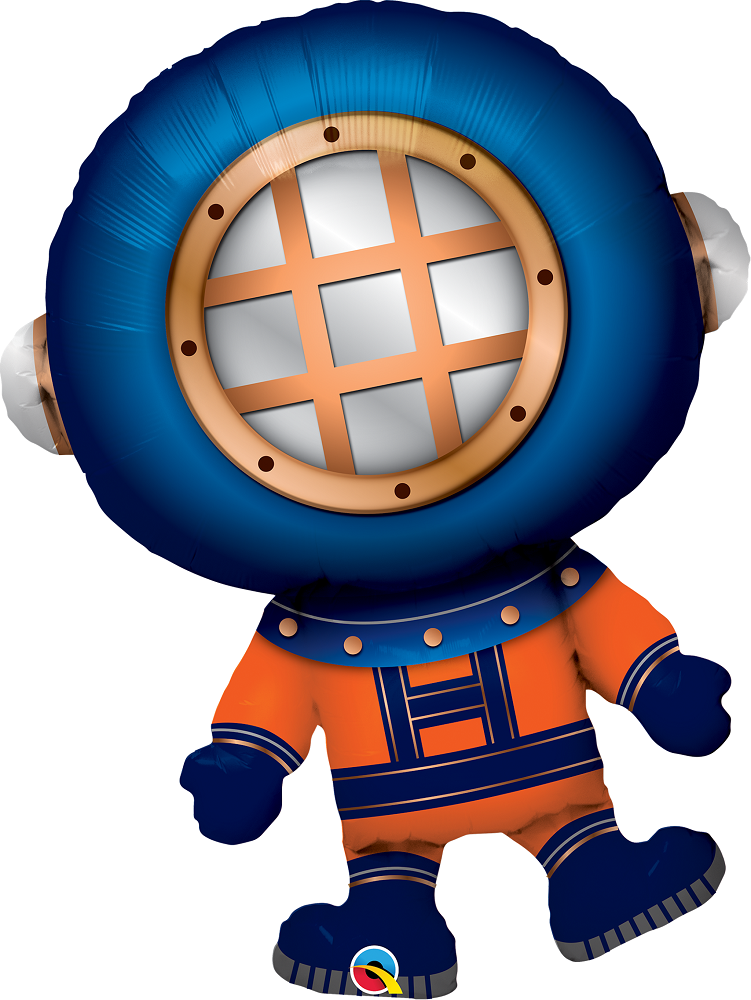 Deep Sea Diver Tiefseetaucher Folienballon 94cm 37''