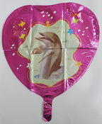 Delfin Herz Folienballon 45 cm