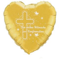 Die besten Wünsche zur Konfirmation Folienballon gold 45cm 18"