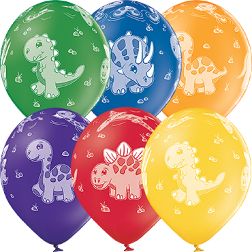 Dinosaurier Pastel Sortiment 30cm 12" Latex Luftballons Belbal