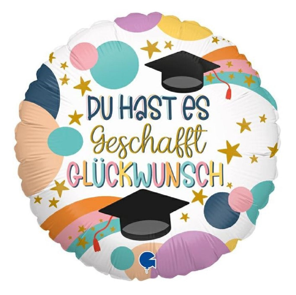 Du hast es geschafft Glückwunsch Folienballon 46cm 18"