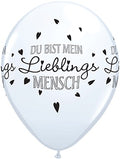 Du Bist Mein Lieblingsmensch 27,5cm 11" Latex Luftballons Qualatex