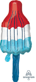 Eis am Stiel Red, White, Blue Popsicle Folienballon 101cm 40 ''
