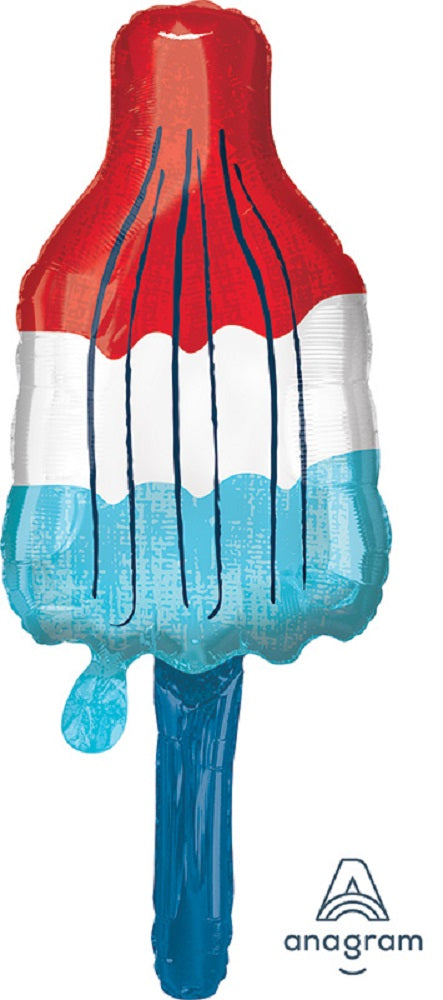 Eis am Stiel Red, White, Blue Popsicle Folienballon 101cm 40 ''
