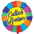 Endlich Rentner Bunt Folienballon 43cm 17 Inch