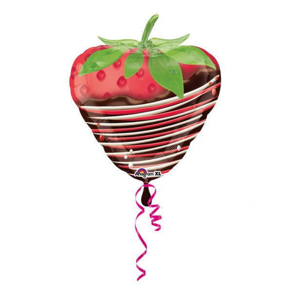 Erdbeere in Schokolade Folienballon 48cm