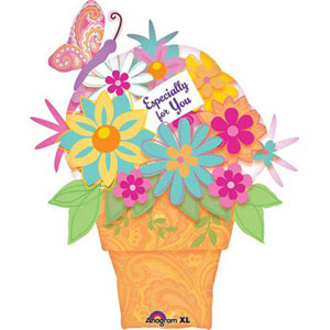 Especially für you Blume im Topf Folienballon 76cm 30"