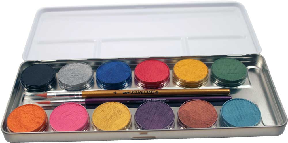 Eulenspiegel 12 Perlglanz Farben Metall Palette