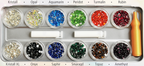 Eulenspiegel 12er Glitzerstein Metall Palette Funkelsteine