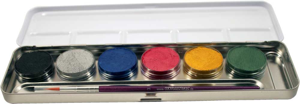 Eulenspiegel 6 Perlglanz Farben Metall Palette