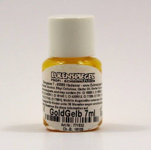 Eulenspiegel Painted und Airbrush Tattoo Farbe Goldgelb 7 ml