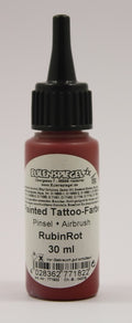 Eulenspiegel Painted und Airbrush Tattoo Farbe Rubinrot 30 ml