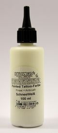 Painted und Airbrush Tattoo Farbe Schneeweiß 100 ml Eulenspiegel