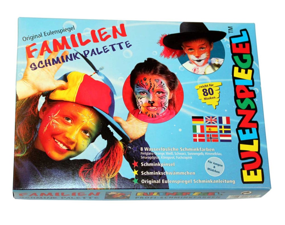 Eulenspiegel Familien Schmink-Palette 8er Set