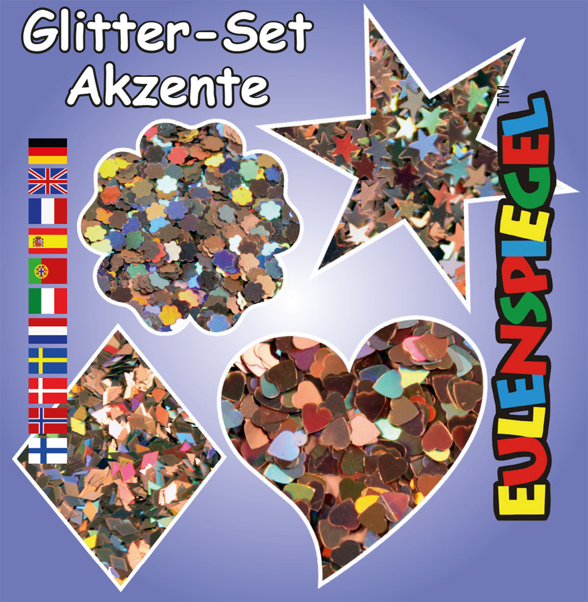 Eulenspiegel Glitzer Motiv Set Akzente