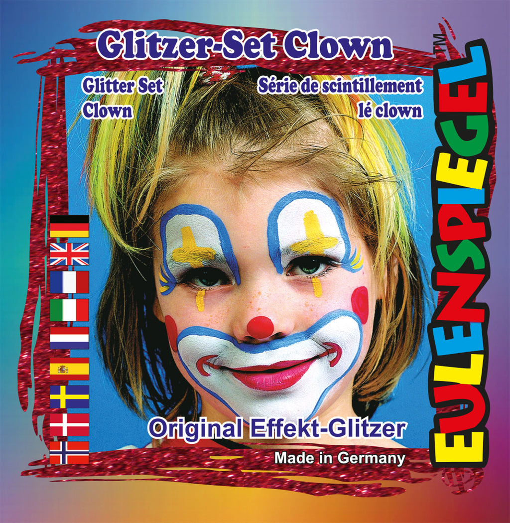 Eulenspiegel Glitzer Motiv Set Clown