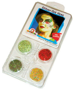 Eulenspiegel Glitzer Motiv Set Hexe