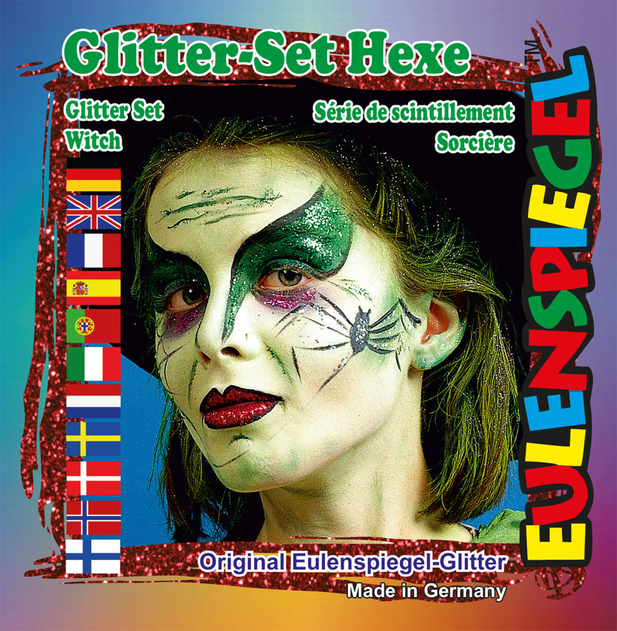 Eulenspiegel Glitzer Motiv Set Hexe