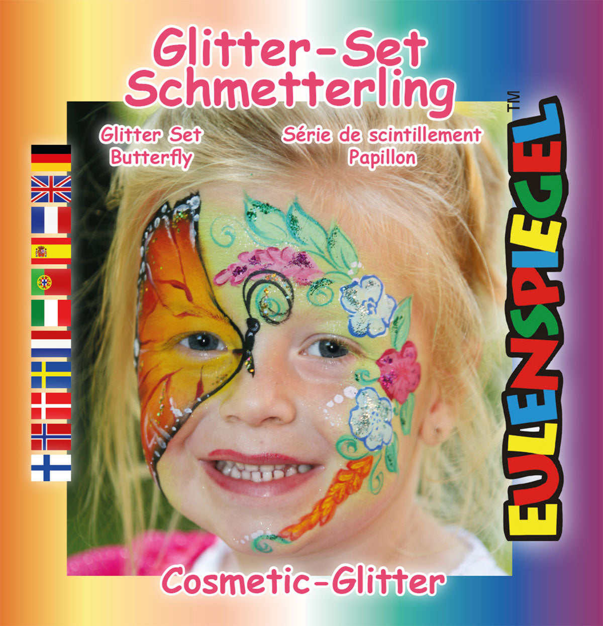 Eulenspiegel Glitzer Motiv Set Schmetterling