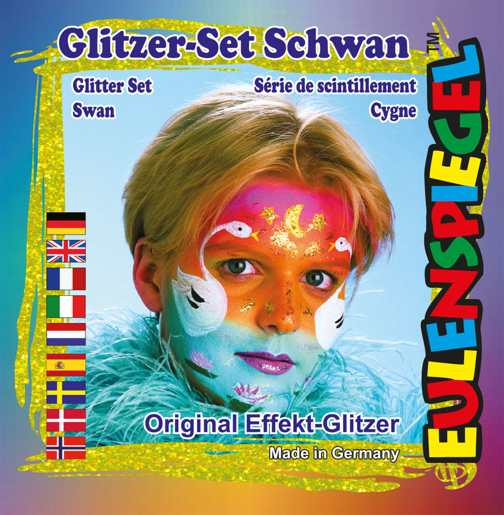 Eulenspiegel Glitzer Motiv Set Schwan