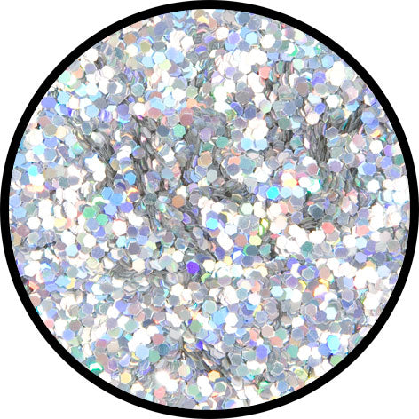 2 g Eulenspiegel Holographischer Streu Glitzer Silber Juwel Grob