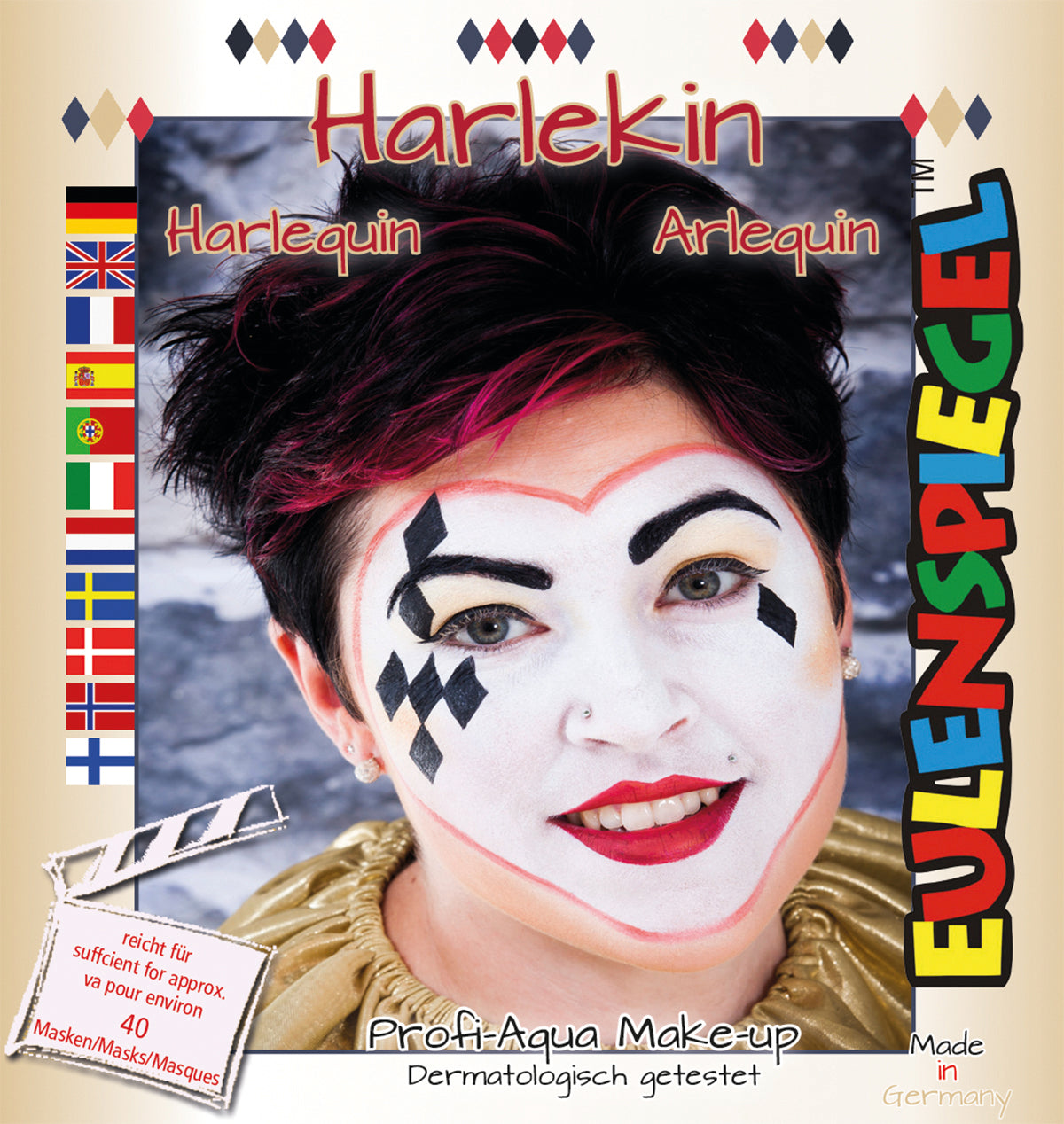 Eulenspiegel Motiv-Set Harlekin
