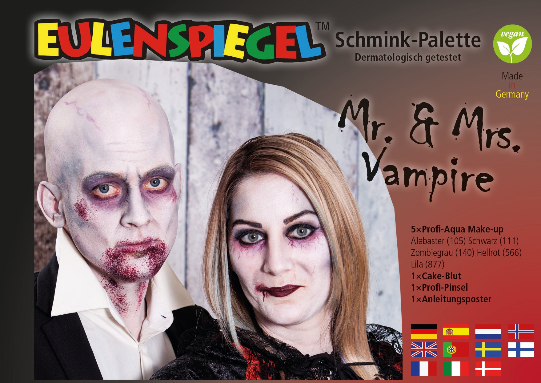 Eulenspiegel Schmink-Palette Mr. & Mrs. Vampire