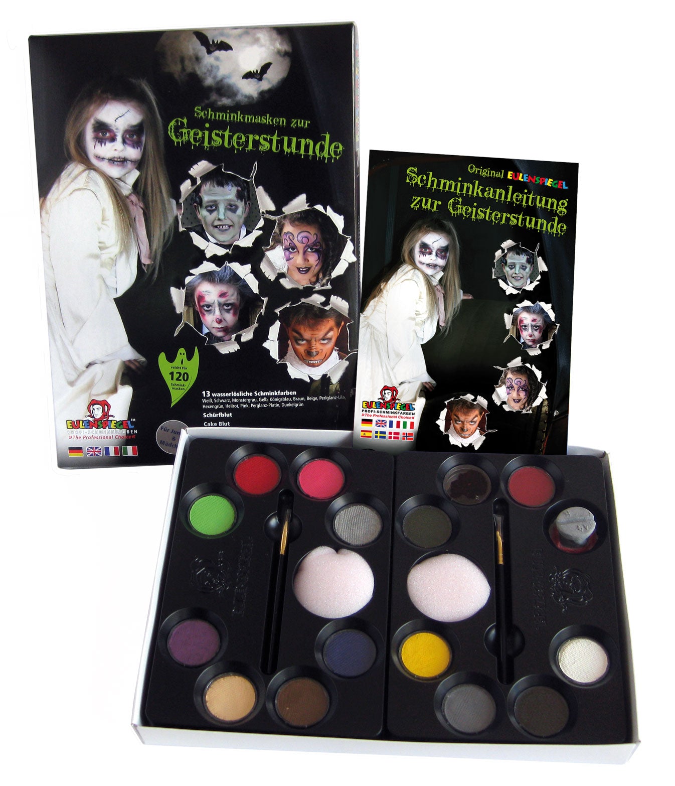 Eulenspiegel Schminkmasken zur Geisterstunde Palette