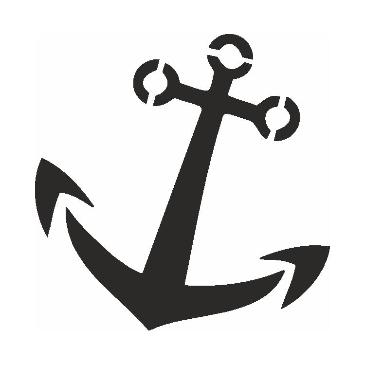 Selbstklebe Schablone Anker Eulenspiegel