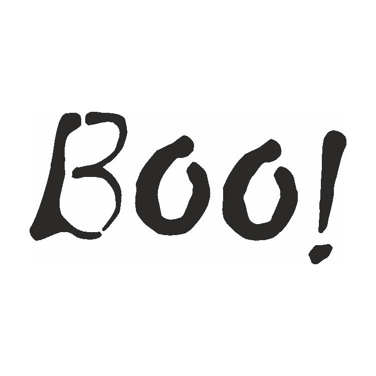 Eulenspiegel Selbstklebe Schablone Boo