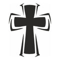 Eulenspiegel Selbstklebe Schablone Kreuz I
