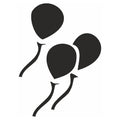 Selbstklebe Schablone Luftballons Eulenspiegel