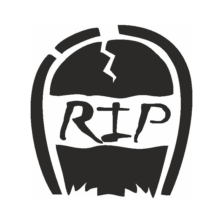 Eulenspiegel Selbstklebe Schablone R.I.P.